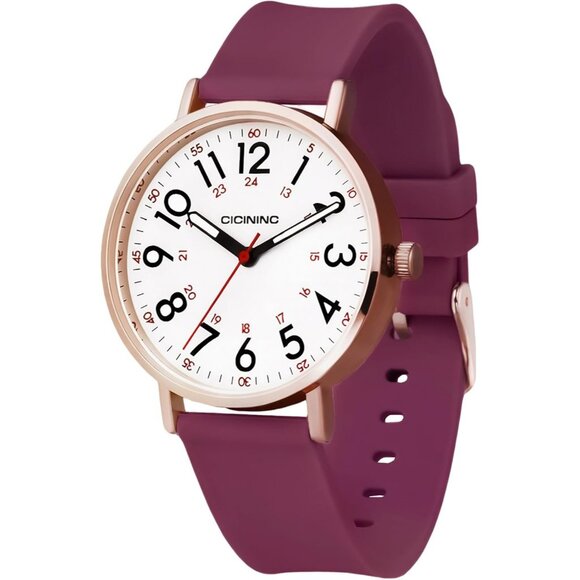 Accessories - Women's Smoke Violet Analog Silicone Band  Read Dial Stylish Comfortable Watch